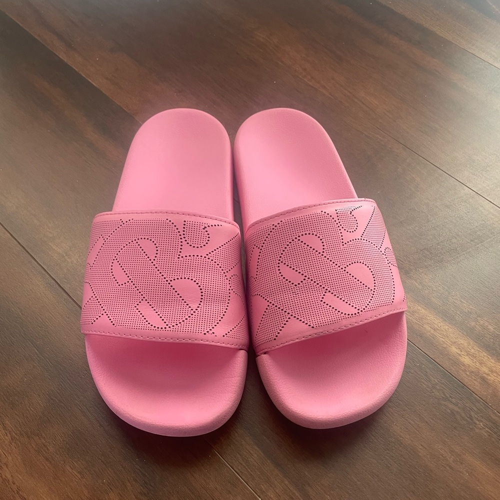 Burberry TB Monogram Slides Bubblegum Pink